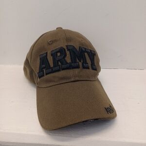 Army Baseball Hat with Adjustable Velcro Back Strap Embroidered Lettering